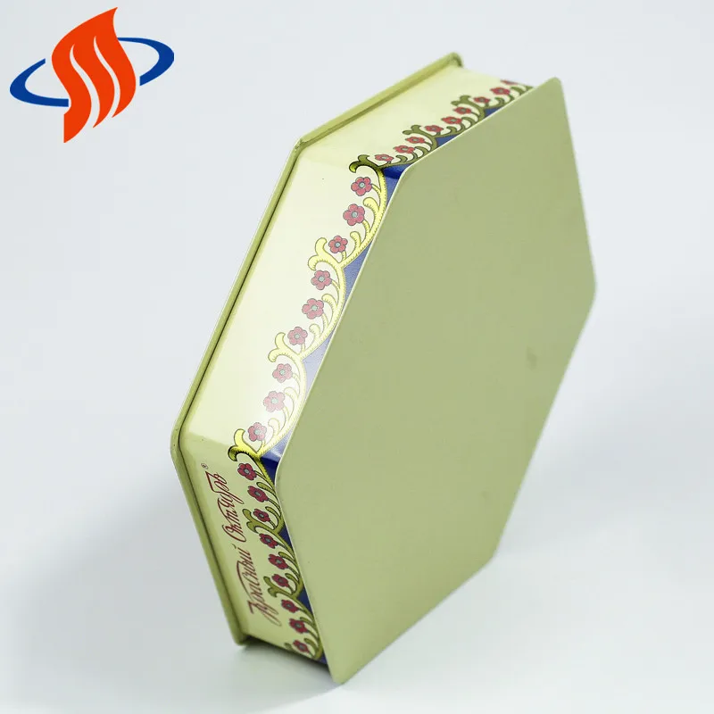 
irregular shape metal cake packing tin 