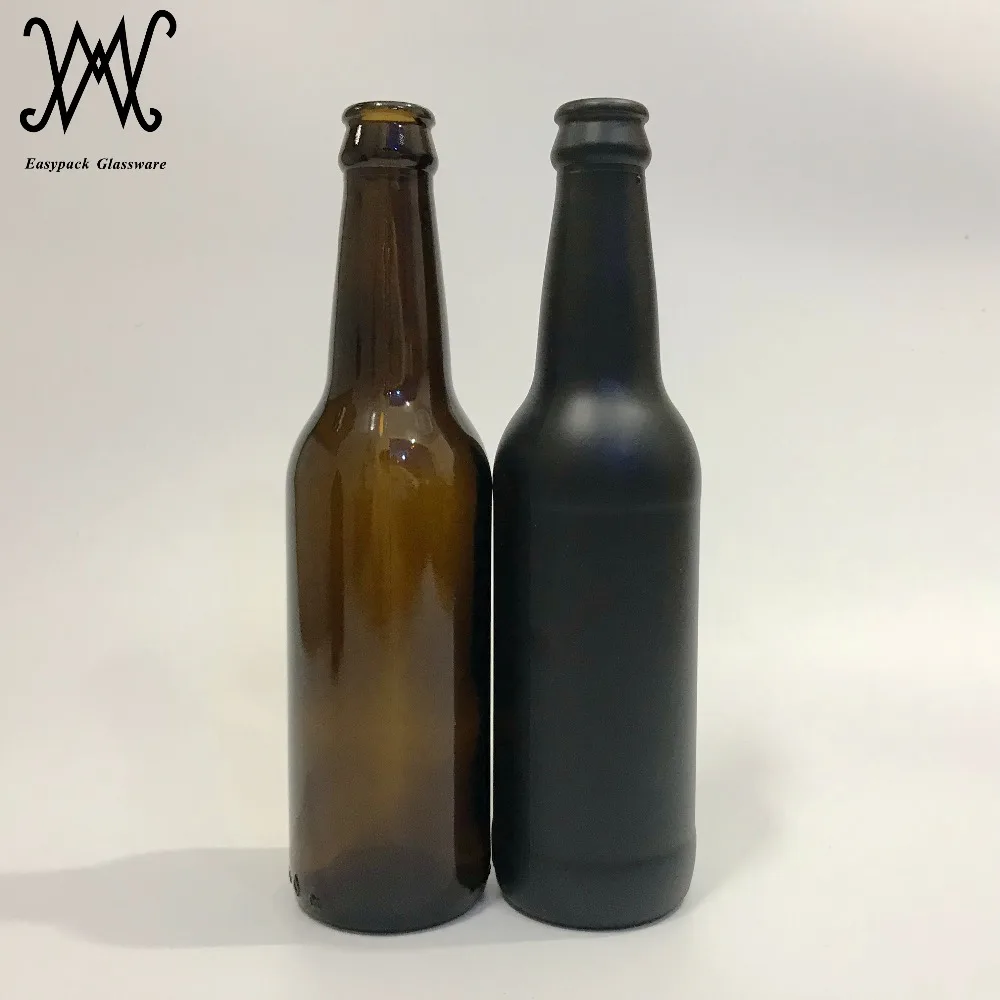 330ml dark brown amber glass beer bottle