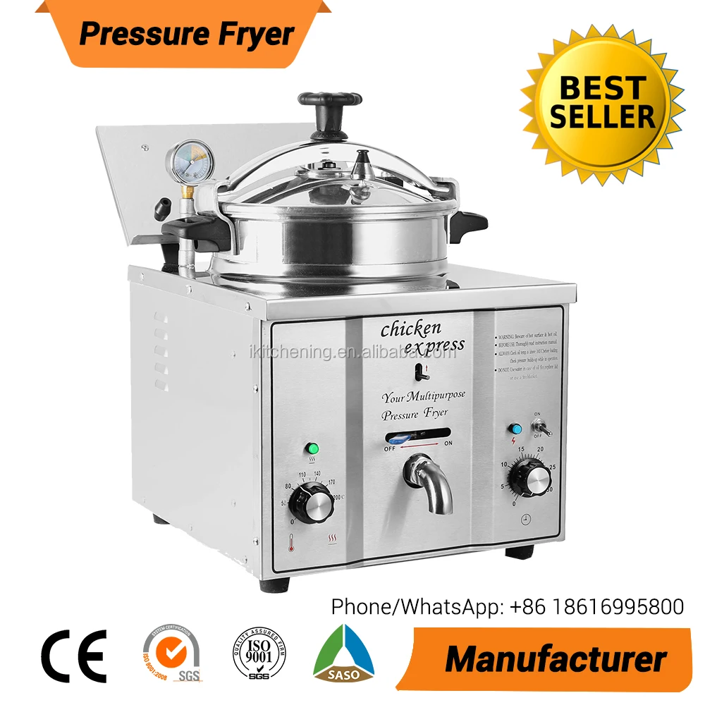 220V Electric Pressure Fryer 16L Commercial Chicken Pressure Fryer Chicken Express MDXZ-16 KUROMA