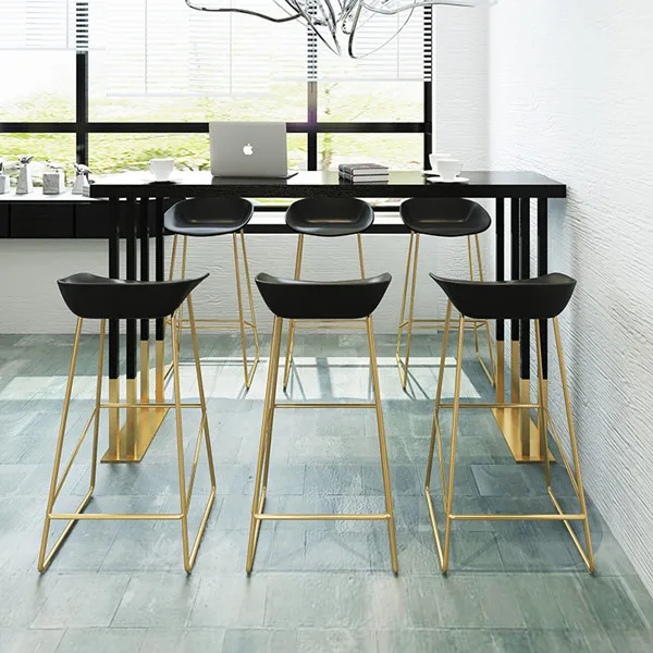 Wholesale modern design high bar furniture bar chair cheap gold metal bar stool