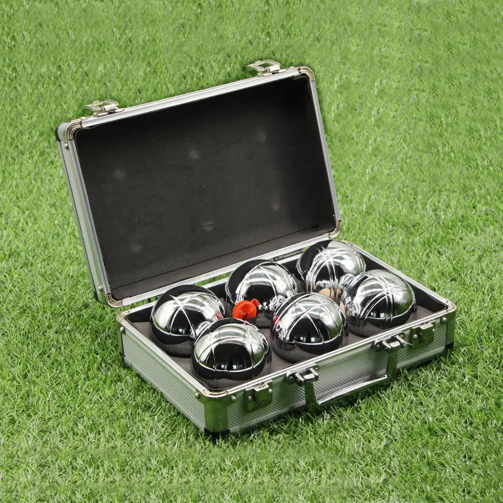Hot Sale with Case Petanque Boules Ball Pool Red Wooden Case, Then Packing in Carton Steel with Chrome Plating 1000 Sets Xingang
