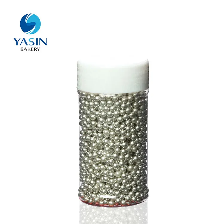 4 mm Super silver pearl sugar sprinkle birthday cake,rainbow sprinkles cookie,yasin sprinkles ice cream