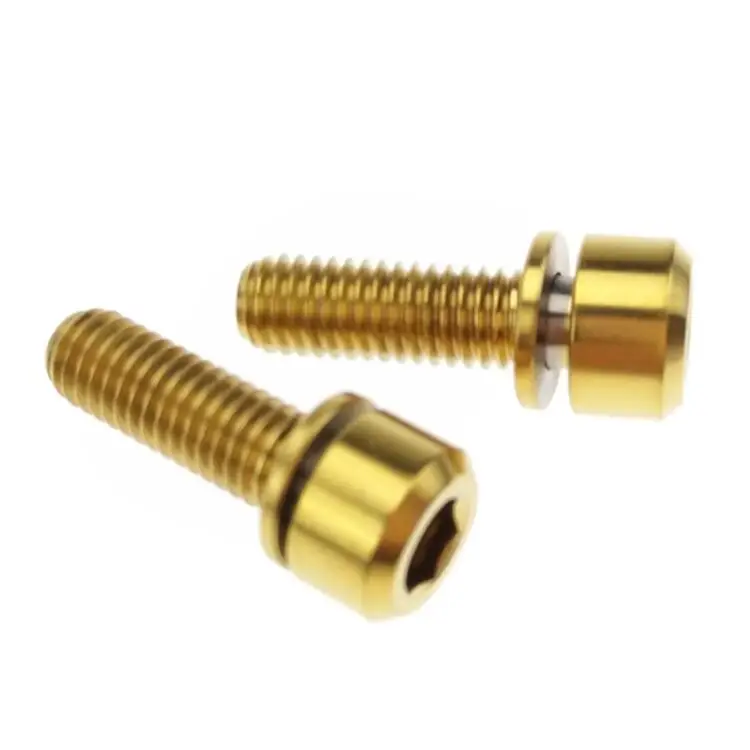 
Hex Socket Taper Cap Head Titanium SEMS Screws for Automobile M5 Assemble A Flat Washer 