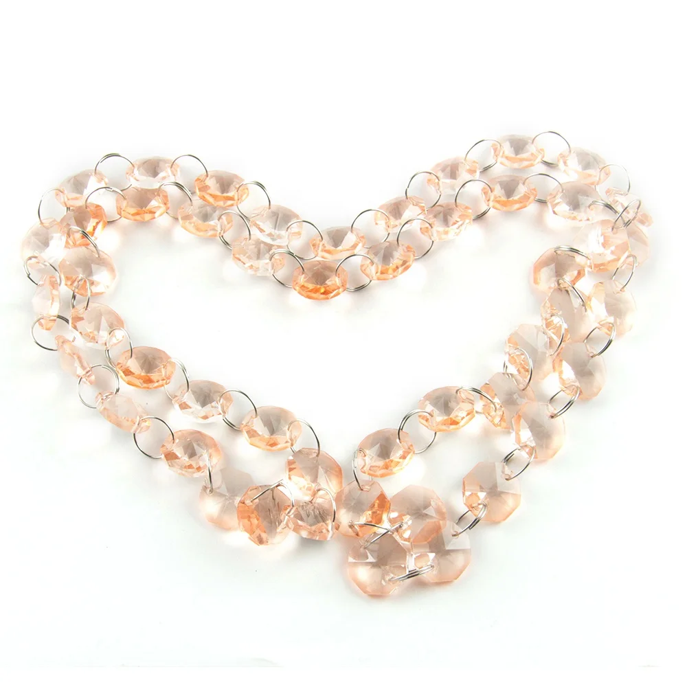 14mm Hot Pink rystal chandelier wedding curtain garland diamond strand crystal bead curtain chains