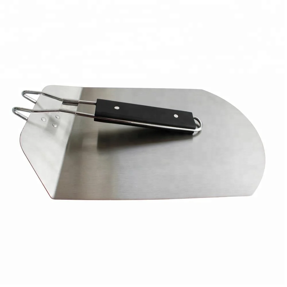 10 inch stainless steel TPR handle pizza peel for pizza baking