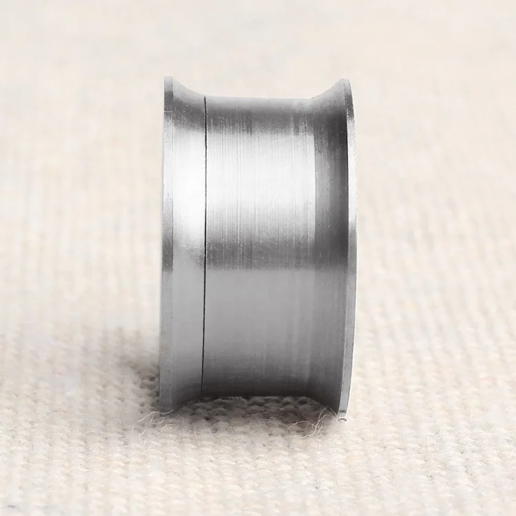 High Polish Single Flared Titanium Ear Flesh Tunnel Plug Piercing