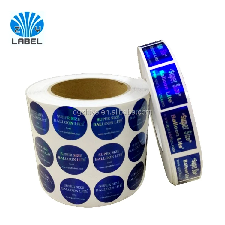 Manufacture roll hologram sticker printing,self adhesive shiny sticker label for cosmetic bottles