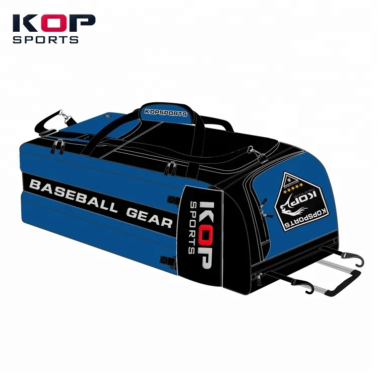 2019 Red Durable Wheeled Baseball Bat Bag for Catchers Gear