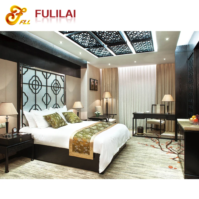Foshan modern design hotel bedroom furniture set (FLL-N005)