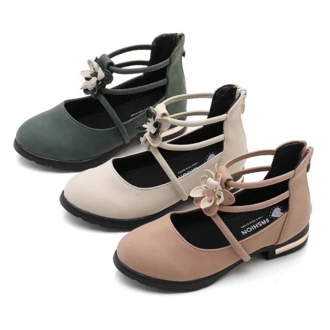 
YY10101S China shoes supplier kids high heel shoes girls dress sweet roman shoes 