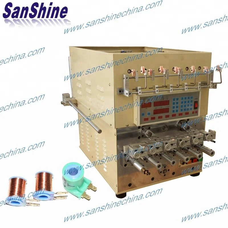 Six spindles automatic fine wire 50Hz lamination transformator winding machine with wire twister