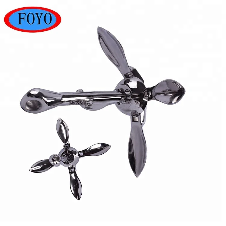 Xiamen FOYO hotselling 316 stainless steel marine kayak accessories folding boat anchor with high quality