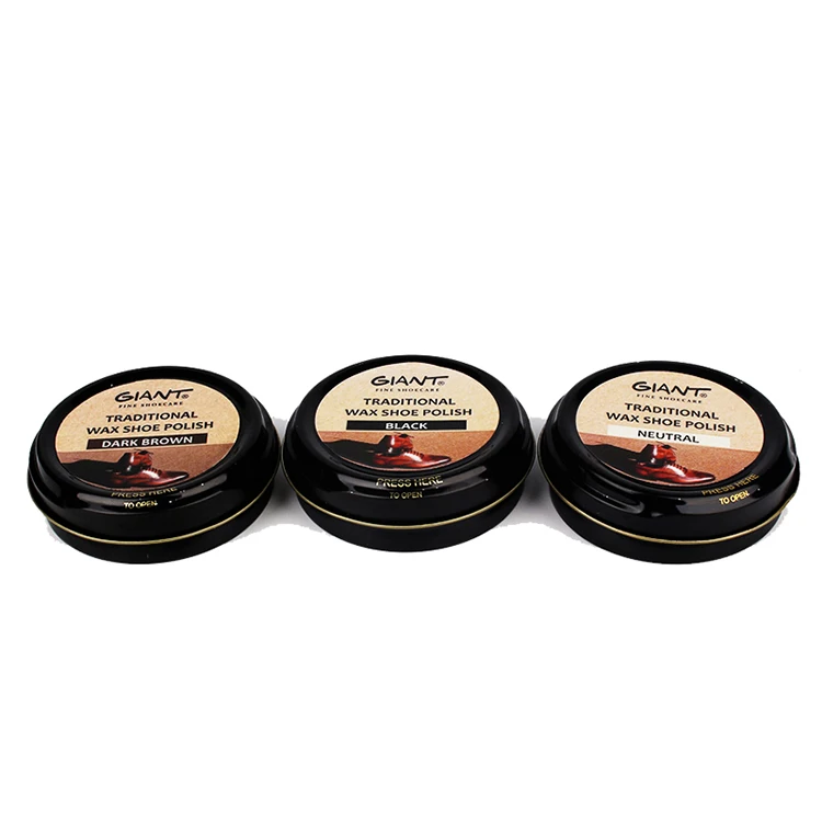 Giant traditional 50ml tin wax black shoe polish