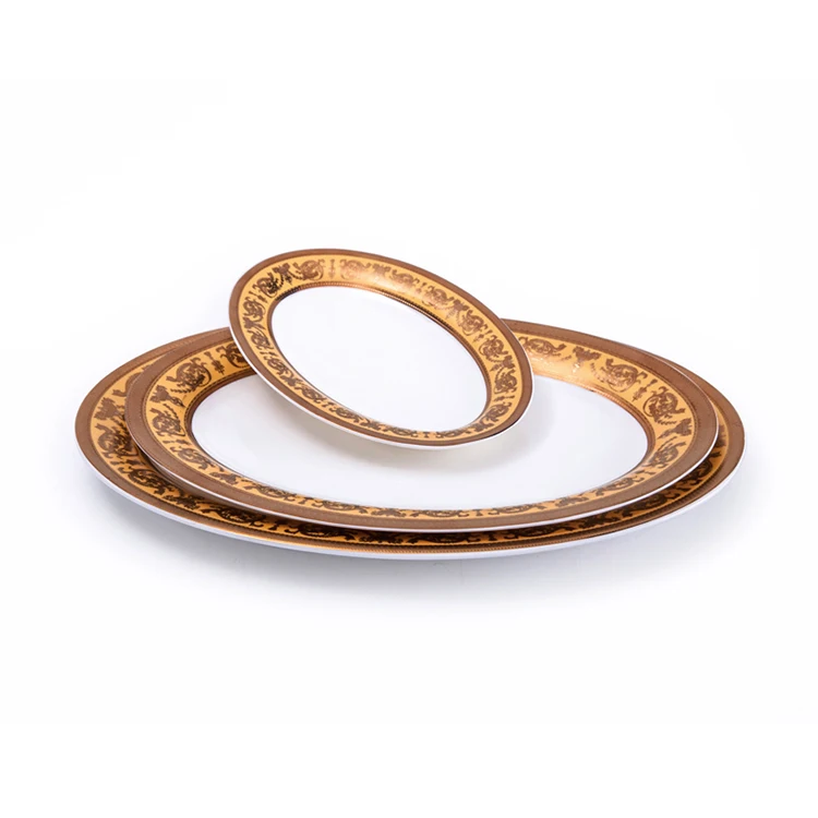 Italian Porcelain Dinnerware Fine Bone China Fish Plate