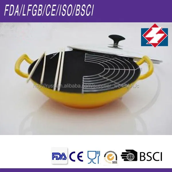 Эмалированные чугун китайский диапазон вок