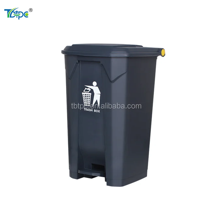 45L Gray Color Foot Pedal Plastic Trash Can garbage bin Recycle Waste Bins Wholesale