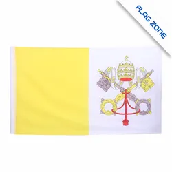 Vatican City Flag Holy See Italy Roman Catholic Church Banner 3x5 FT 90X150CM Yellow White Keys Pattern Polyester Printing Flag