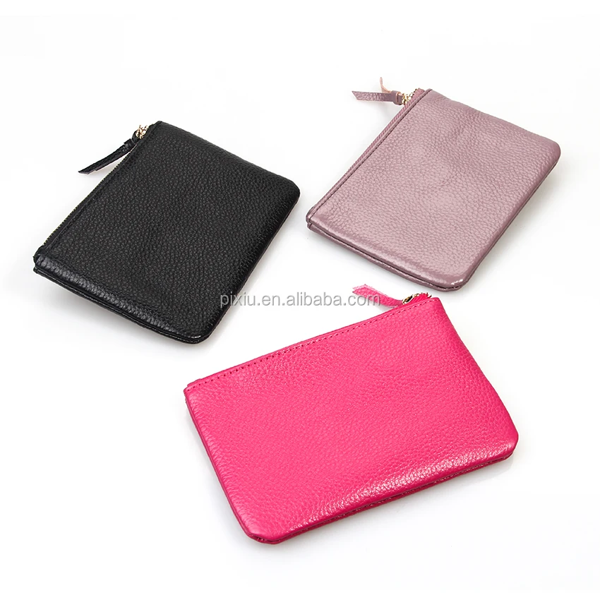 Hot Selling Genuine Leather Zipper Coin Purse small leather coin purse leather coin purse for woman