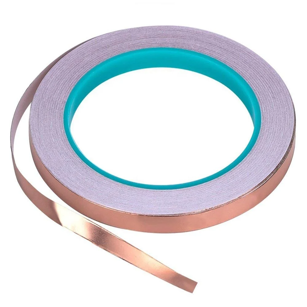 Multi size copper foil tape for EMI RFI Magnetic shielding on guitars conductive adhesive rose gold tape