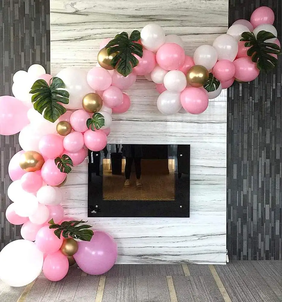 Balloons Garland Arch Kit for Girl Birthday Baby Shower Bachelorette Party Centerpiece Backdrop Background Decorations