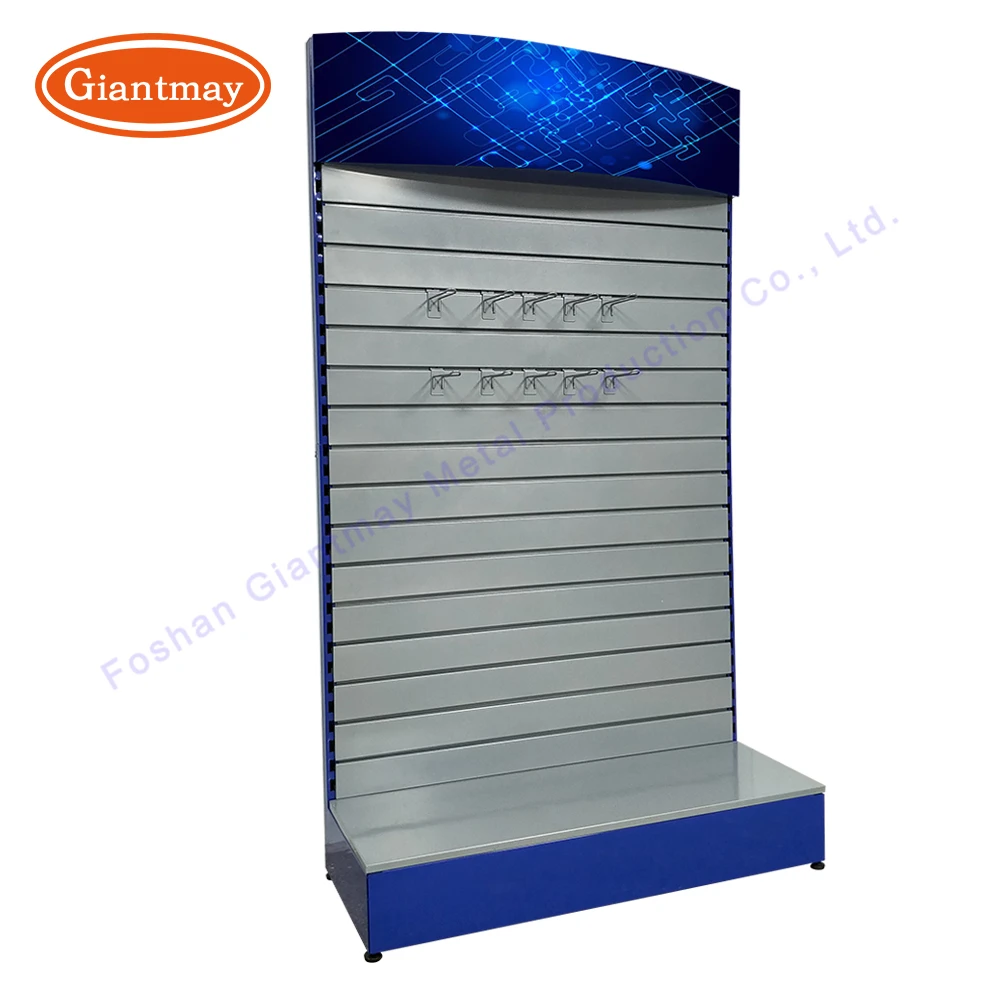 Giantmay China Metal Floor Storage Shelf Slatwall  Display For Shop Retail