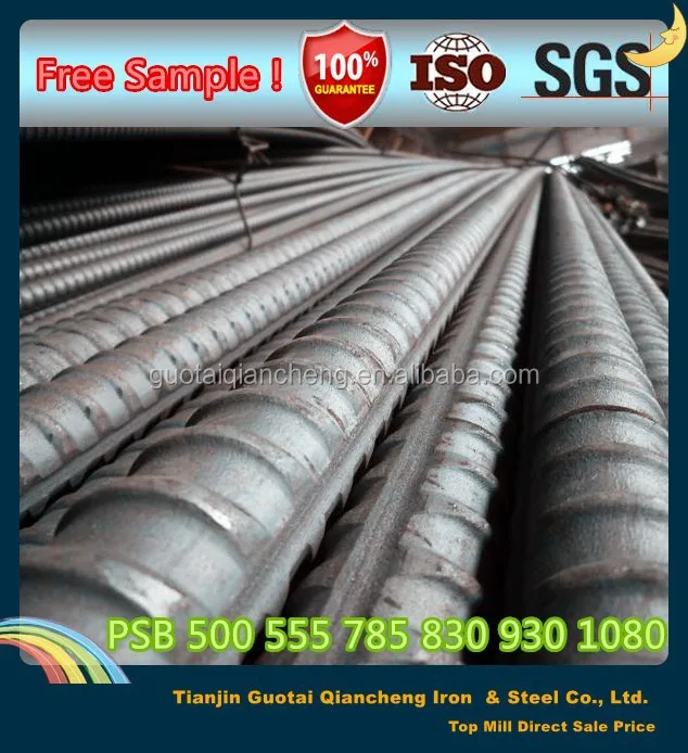 
Factory 12mm 15mm 20mm PSB1080 reinforcement steel rebar/iron rods/deformed steel bar 
