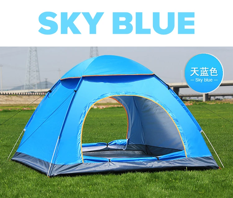 Easy quick opening 1 2 3 4 persons camping folding automatic tent