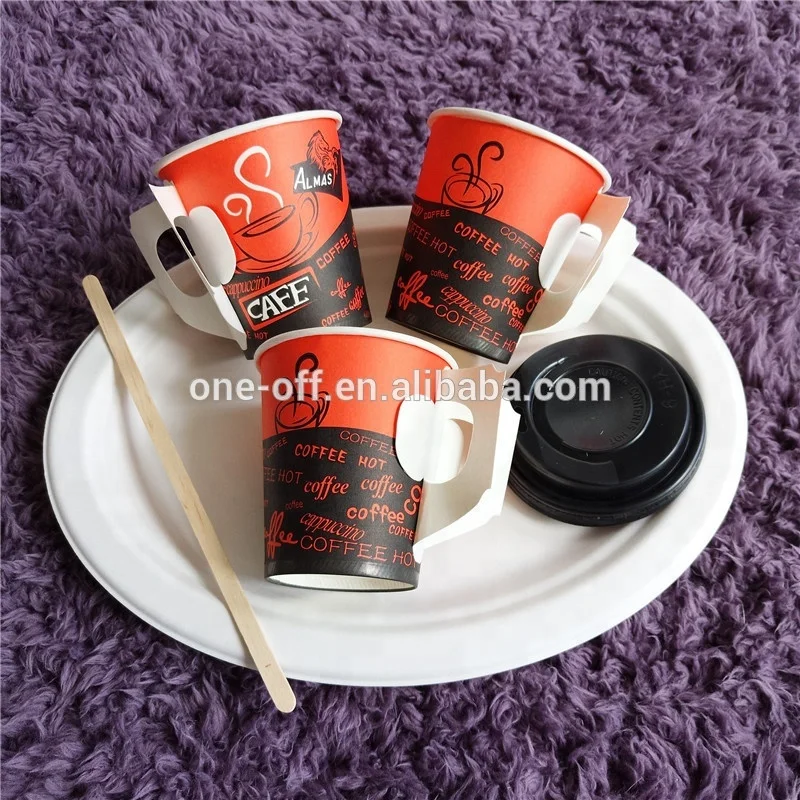 
Happy pack disposable Single wall dsign ice cream Paper Cup with handle 