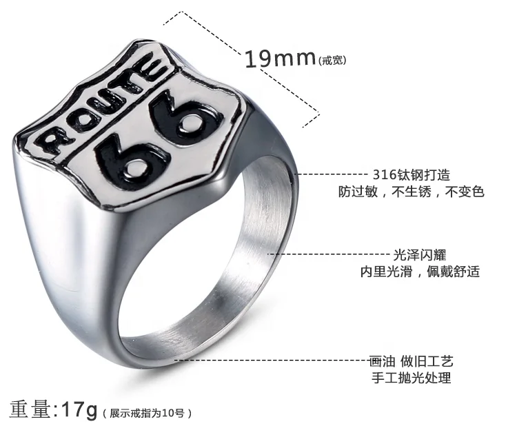 Мужские Кожаные Мотоциклетные Перчатки без клуб дорога 66 тема Байкер Harley направляющее кольцо из нержавеющей стали или американским размерам 7-13 лет