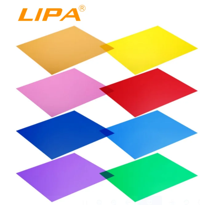 LIPA 100*100 мм квадратный цветной фильтр красный оптический полимерный фильтр