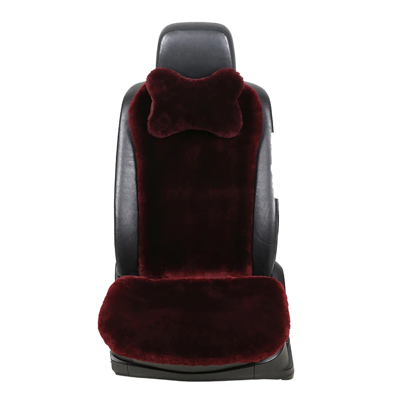 Universal Car Seat Cover Leather for Auto Sheepskin Accessories