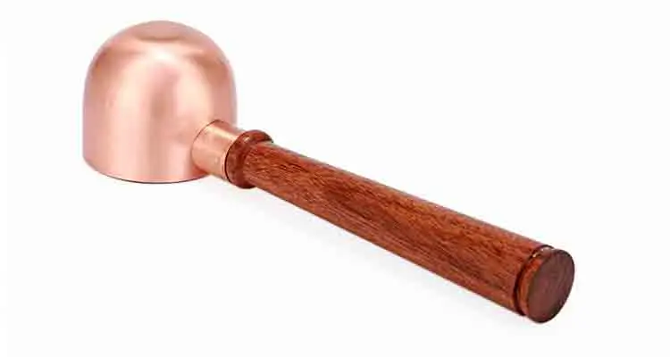 Koonan 12g wooden handle coffee bean measuring spoon coffee powder copper scoop