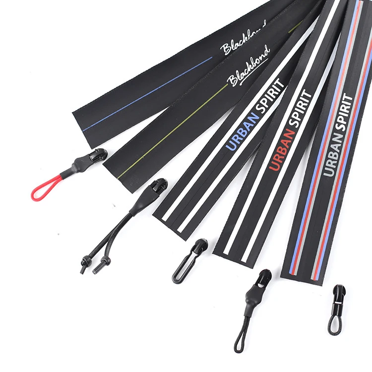 
5#pu printed reflective waterproof zipper 