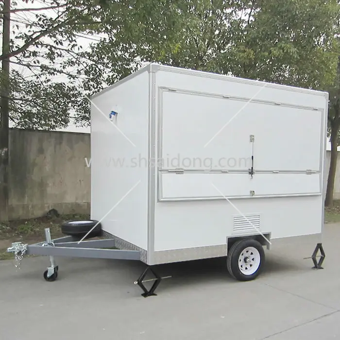 Fiberglass Beautiful food trailer/snack food catering truck made in Shanghai