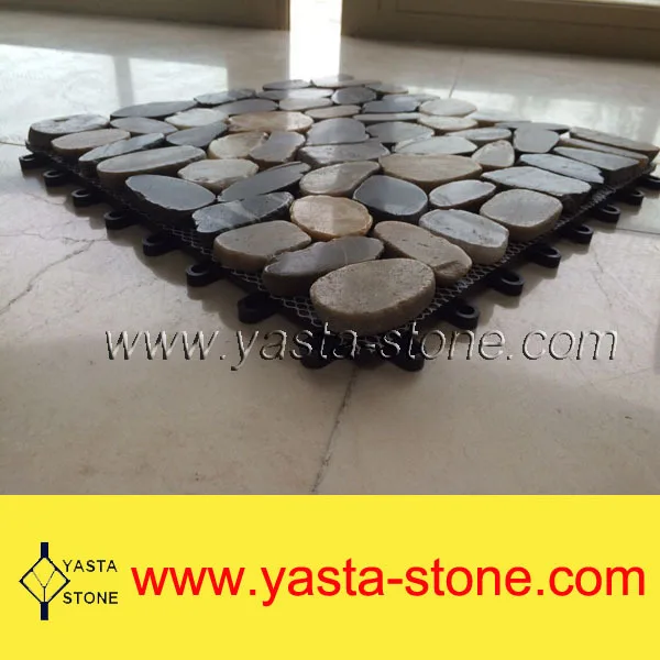 Garden Cheap Pebble Stone Interlocking Floor