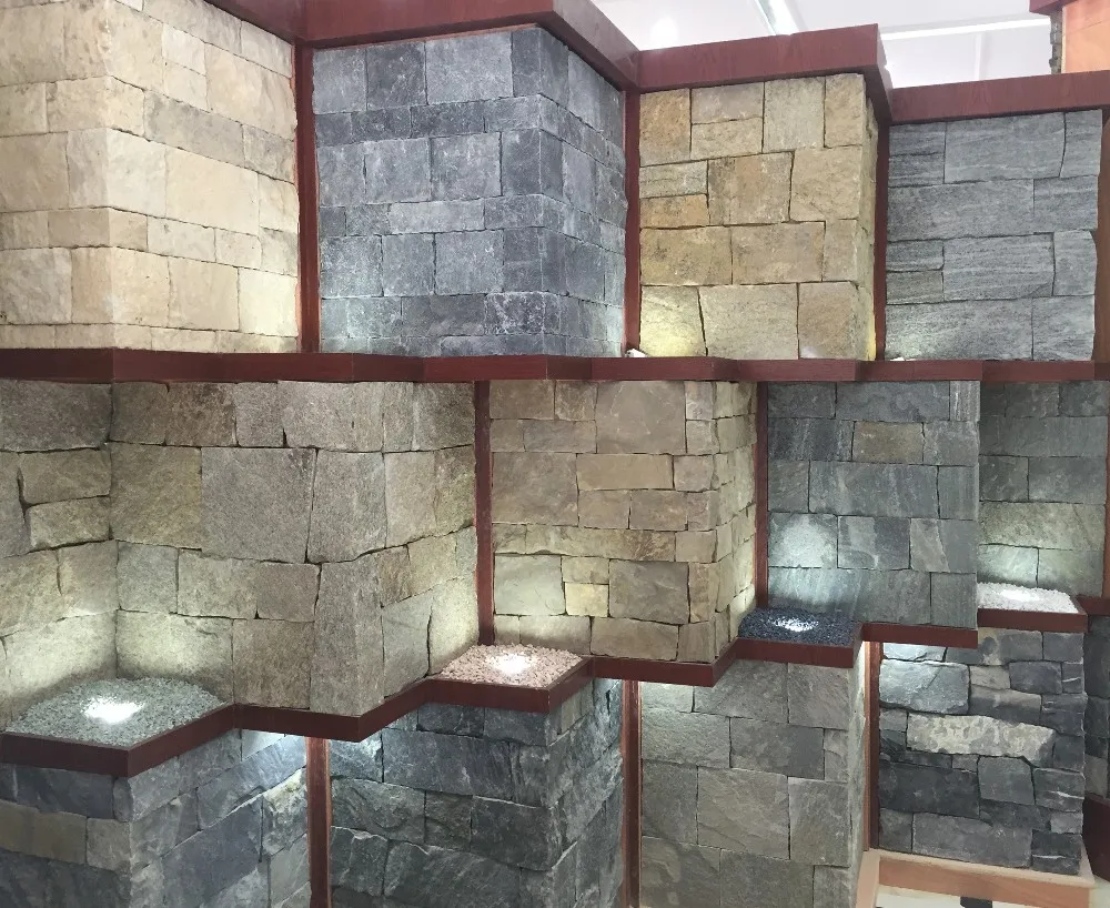 
Natural Black limestone Real stone cladding for outdoor and Indoor wall decoration WRSV92 