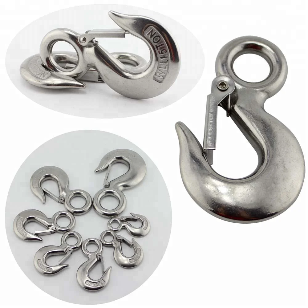 OEM manufacture stainless steel Eye pelican hook with safty latch