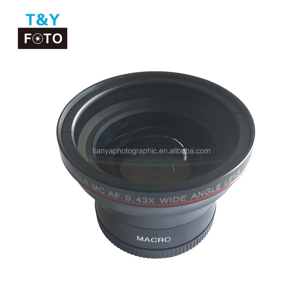 No Distortion 58mm 0.43X HD Wide Angle Macro Lens for Canon EOS Rebel DSLR Cameras