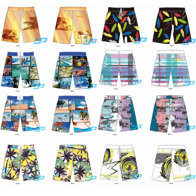 Custom made logo short hawaiian pant men boardshort stretch board shorts quick dry beach shorts swimming trunks for men