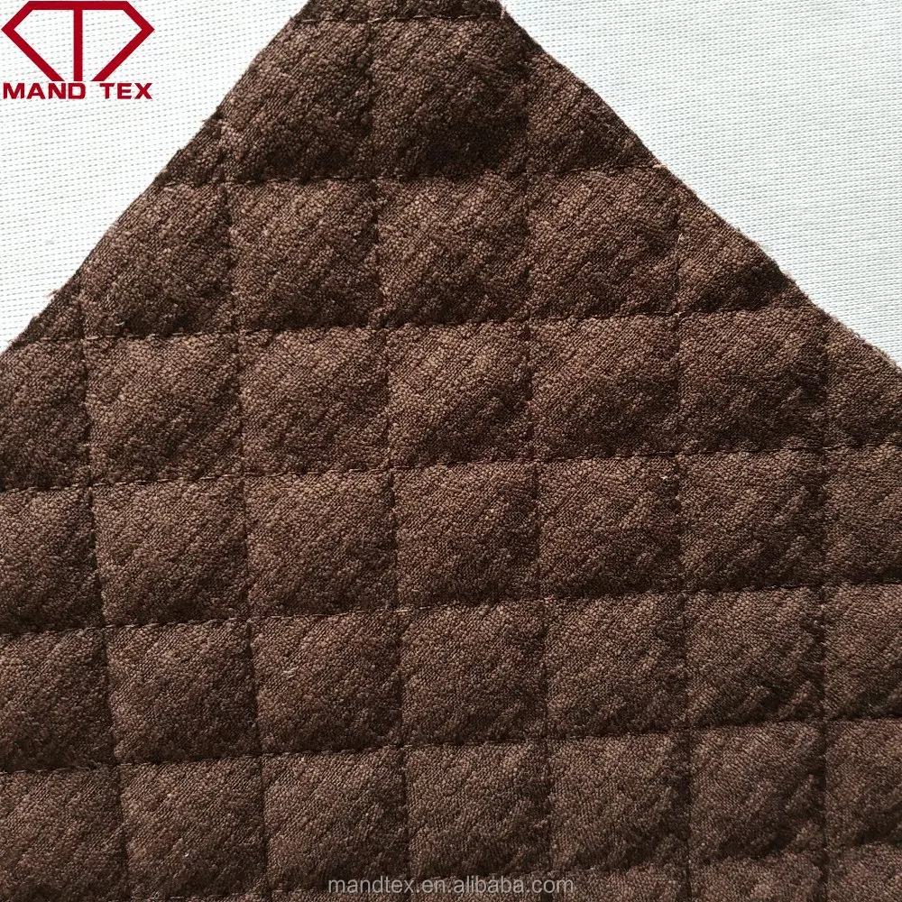 Factory Custom Beautiful Diamond Thick Foam Quilted Sofa Chair Fabric For Mattress border