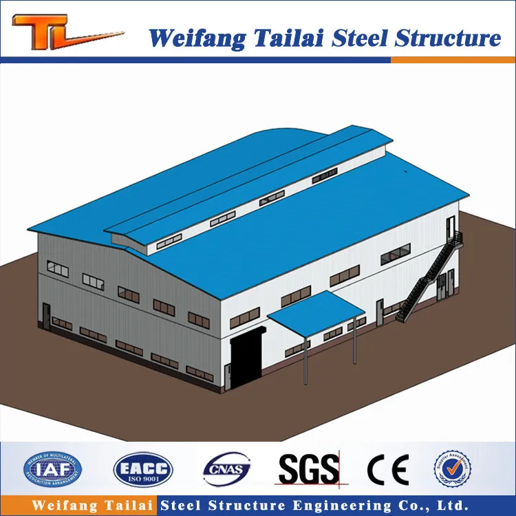 Customized Workshop for Industry with H Columns and Beams Steel Structure