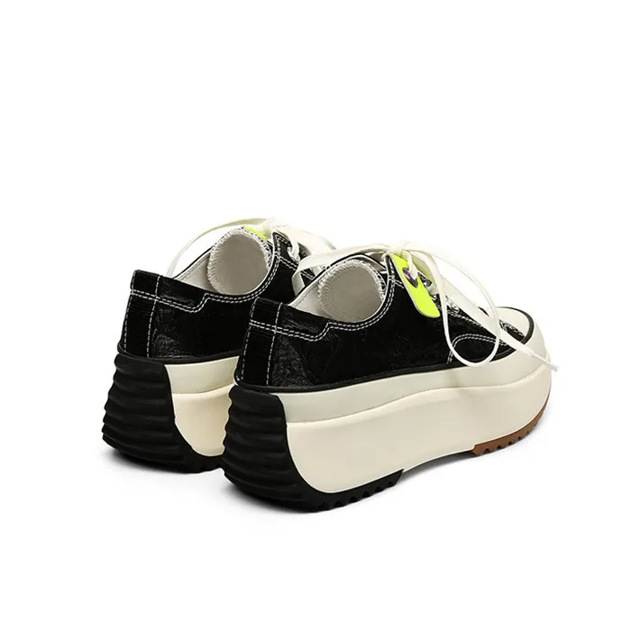 Handmade Casual Women Shoes Fashion Lace up Platform Sneakers