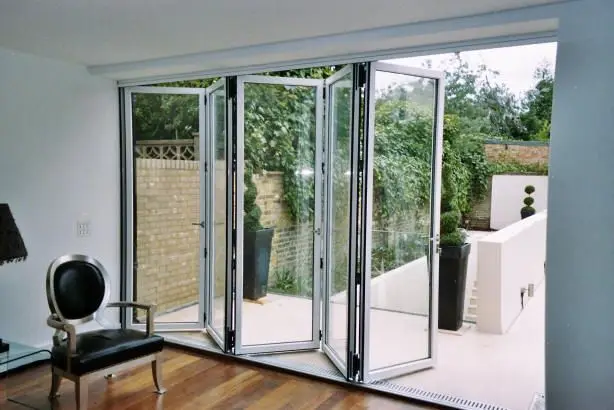 Patio Exterior Bifold Doors Folding Door Exterior  Aluminum Bi Folding Door