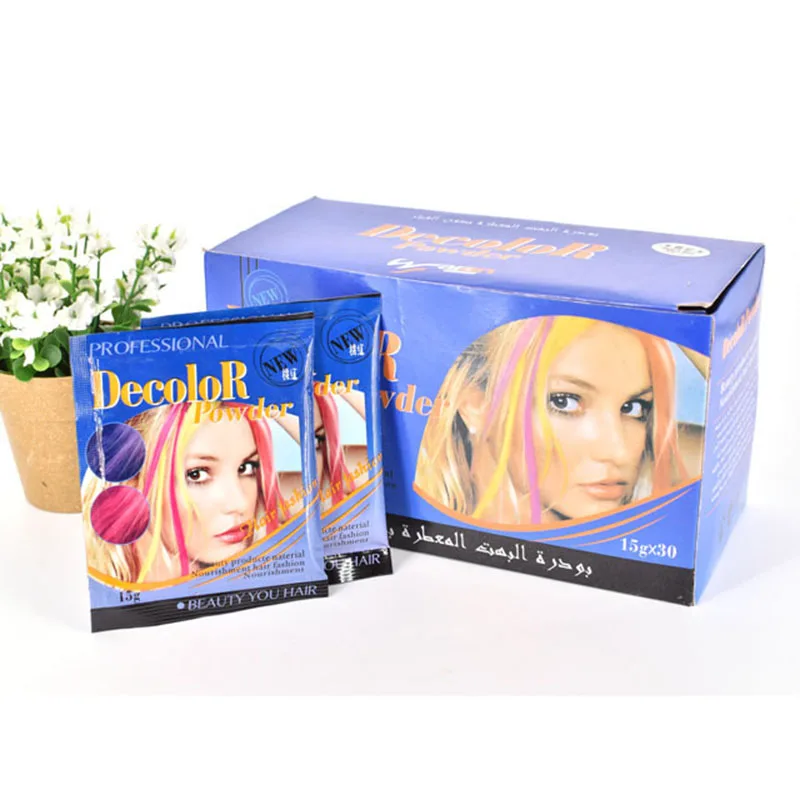 Professional Hair Bleach And Dye One Step Semi Permanent Hair Color Highlight Hair Bleaching Powder