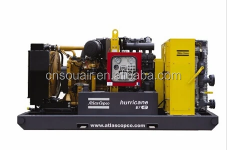 AtlasCopco Air Nitrogen Booster compressor Model B4-41/1000 geothermy/oil field/water well drilling project 350-1000psi 1400cfm