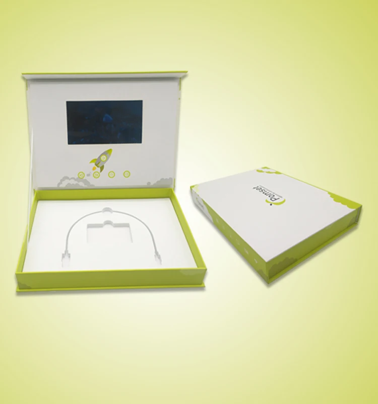 New Customized Wedding  Video Sound Box Invitation Card  box with screen