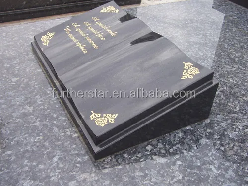 
 Чёрный гранит 3D дизайн Книга в форме надгробия  