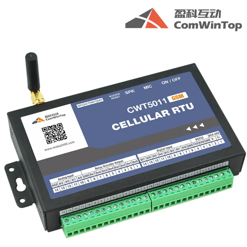  Шлюз CWT5018 4DI 8AI 2Do Rs485 Gsm Gprs 4g Ethernet Wi-Fi Modbus Rtu Tcp Mqtt M2M IoT gsm sms modbus rtu gateway support