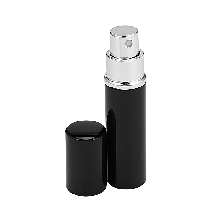 Custom black aluminium perfume bottle container 30 ml with aluminium cap