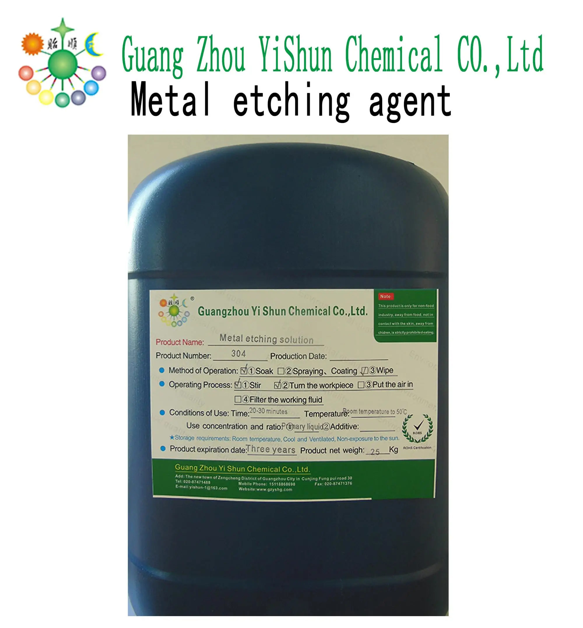 
Titanium alloy etching solution etching agent for Titanium alloy 